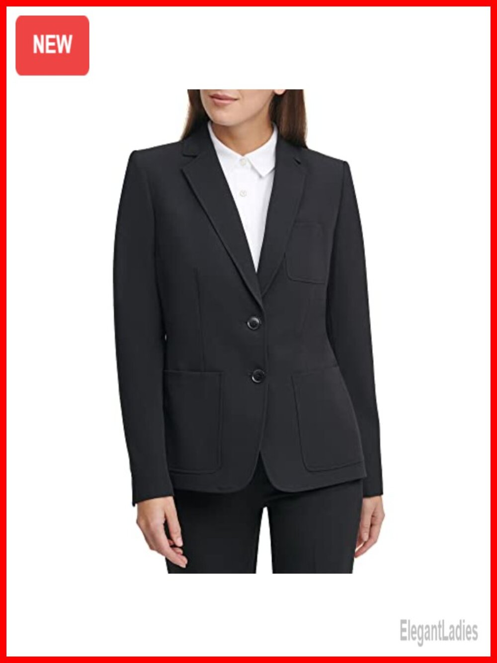 Tommy Hilfiger Women's Single-Button Blazer Business Jacket Polyester Rayon